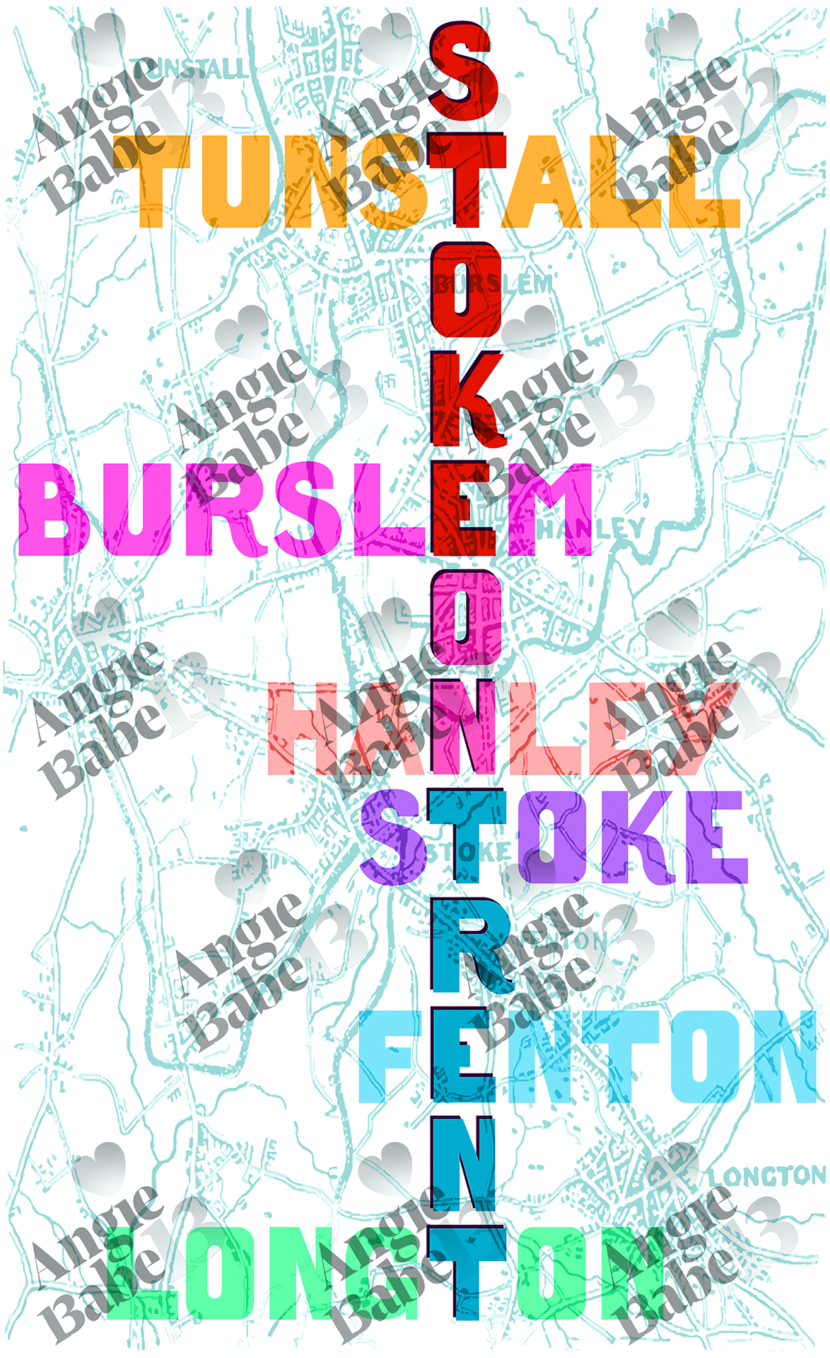 Six Towns Linear City Tea Towel - Image 2