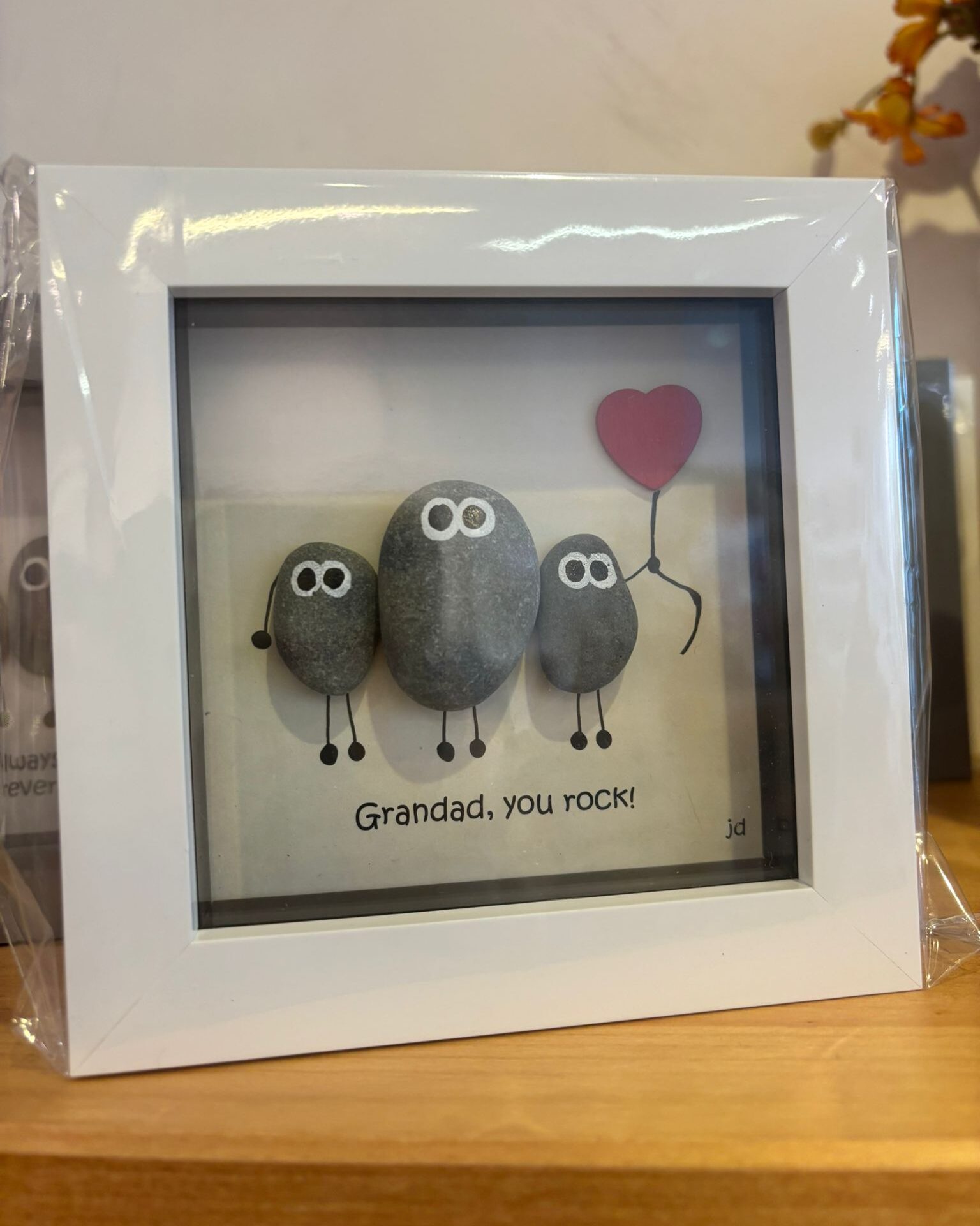 Grandad You Rock Framed Pebble Art - Image 2