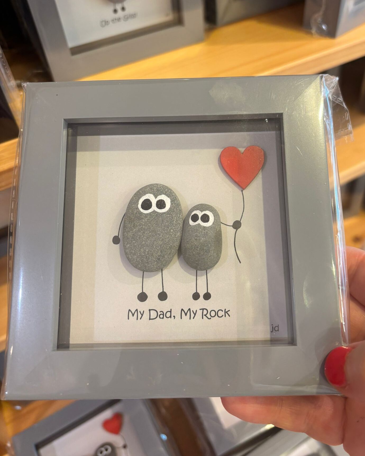 My Dad My Rock Framed Pebble Art