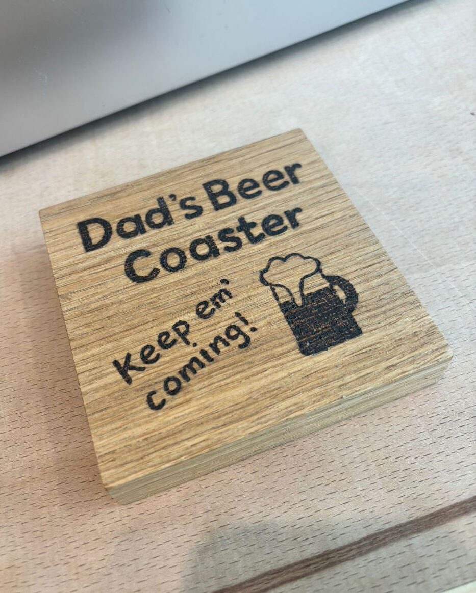 Dad's Beer Wooden Coaster